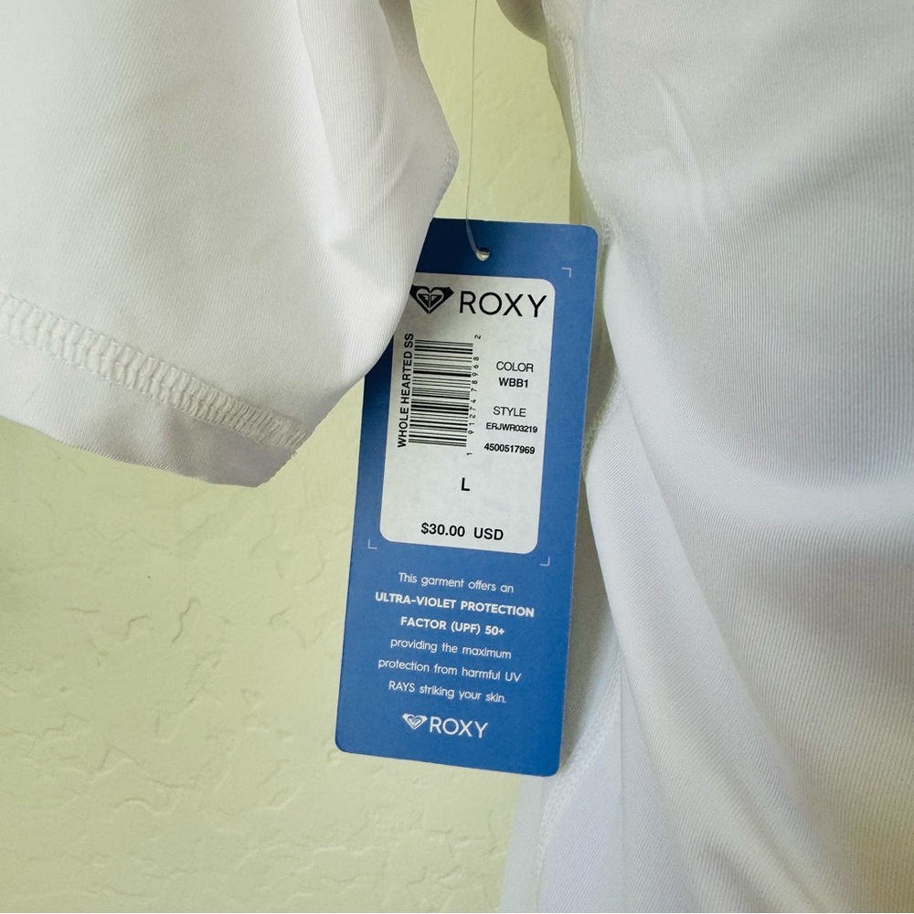NWT Roxy UPF+ 50 White Rash Guard - Picture 10 of 11